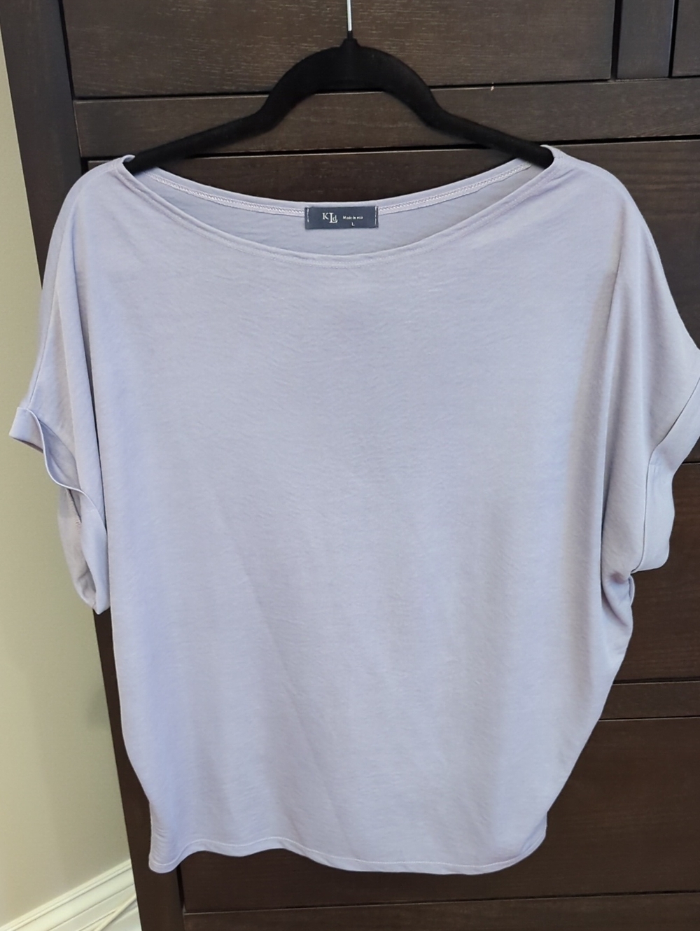 Kari London Lavender Short Sleeve Dolman Tee